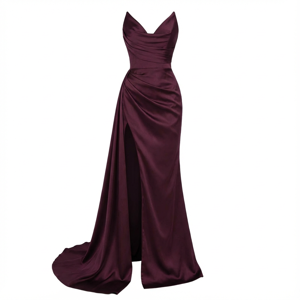 Positano Satin Split Dress