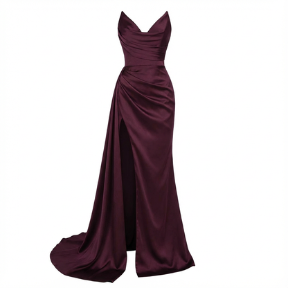 Positano Satin Split Dress