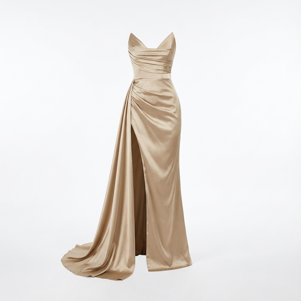 Positano Satin Split Dress