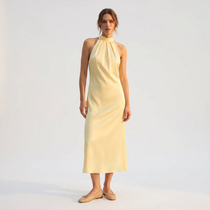 Cetara Satin Long Dress