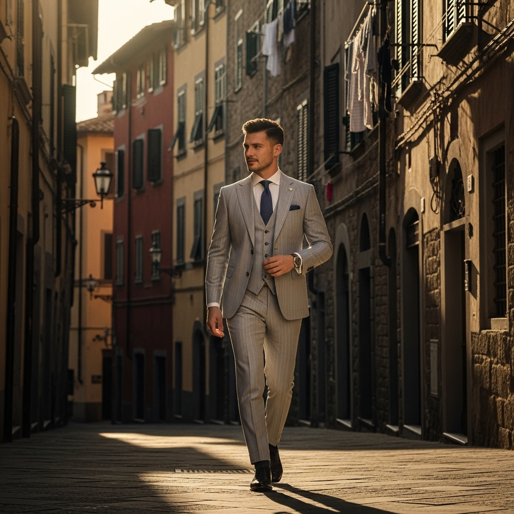 Beaumonts 3 Pieces Sriped Suit Polyviscose