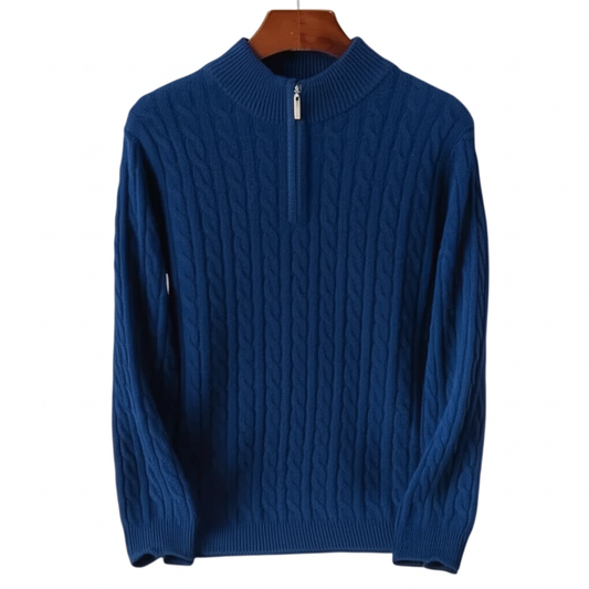 Man's Verbier Half Zip Wool Sweater