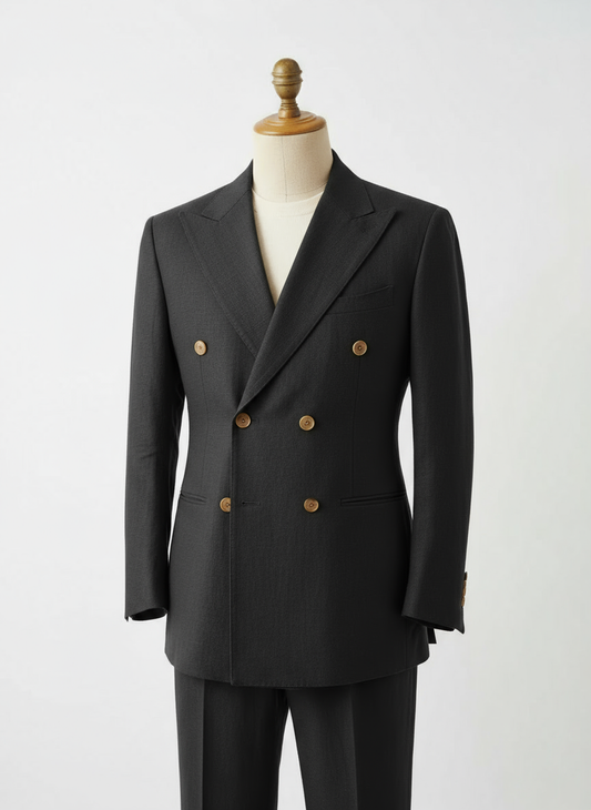 Pisa Double-Breasted Cotton Suit