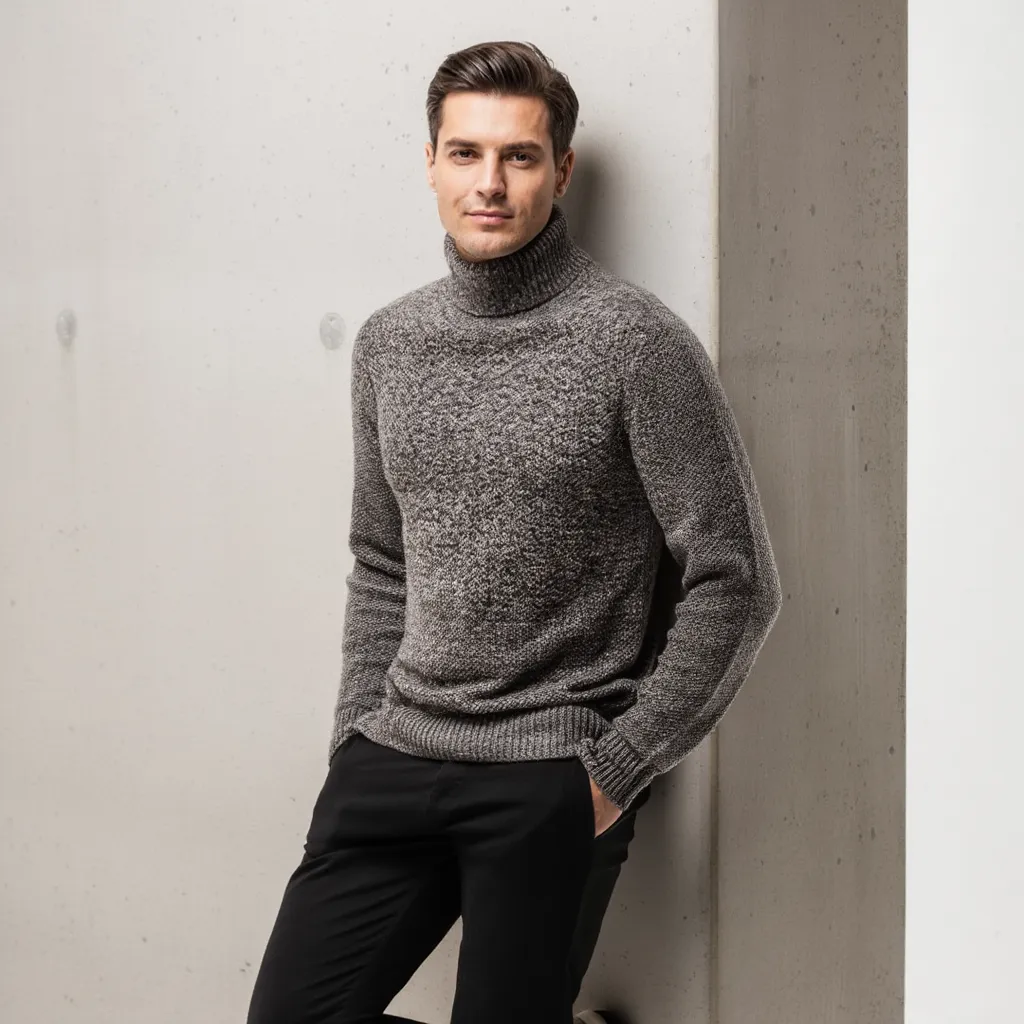 Lucerna Textured Wool Turtleneck